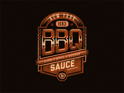 BBQ Sauce bbq illustrator lockup logo nyc pitu queens typography