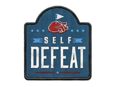 Self Defeat Patch badge lockup patch pitu