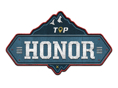 Top Honor Patch badge lockup patch pitu texture type