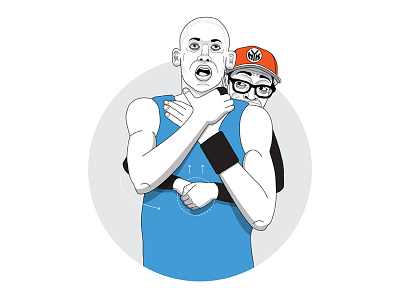 The Reggie Heimlich illustration illustrator knicks nba pitu poster print vector