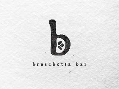 Bruschetta restauntrant logo illustrator letters lockup logo pitu typography