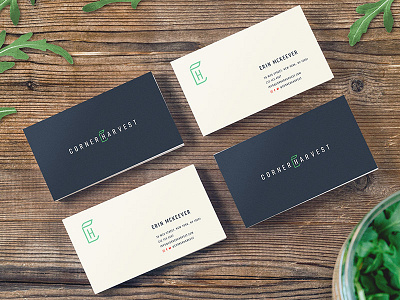 Salad concept business cards brand branding business cards logo pitu print