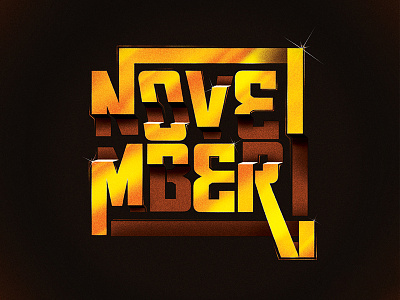 NOVEMBER illustrator letters lockup logo november pitu type typography