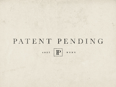 Patent Pending Bar logo branding letters lockup logo pitu typography