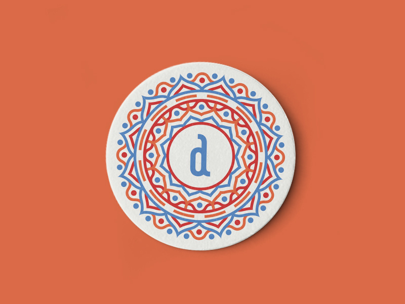 Dalup Coaster typography letters type print colors logo identity pattern illustrator mockup branding pitu