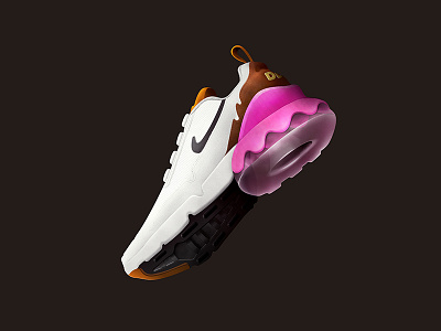 Nike Runs on Dunkin' illustration photoshop pitu poster shoe sneaker vector