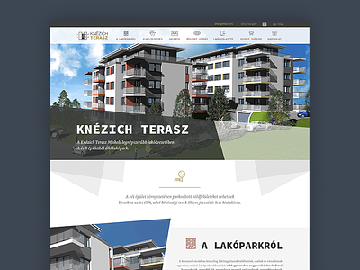Knezich Terasz Webdesign abstract apartment house architecture gray hero image menu webdesign