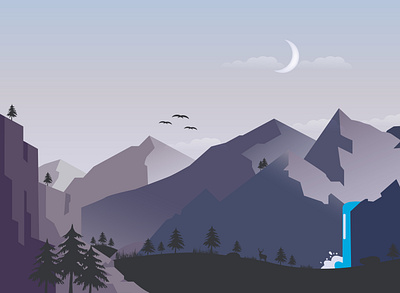 mountain animation art illustration illustrator vector