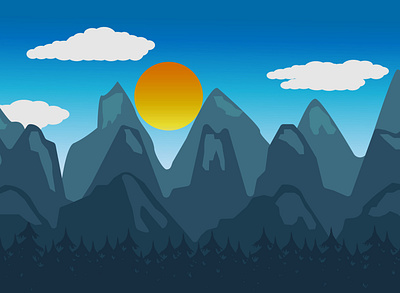 valley animation art design flat graphic design illustration illustrator vector web website