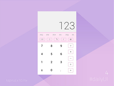 The calculator calculator dailyui ui ux