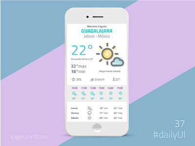 Weather dailyui graphic design mobile ui ui design ux weather