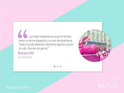 Testimonials dailyui graphic design testimonial ui ui design ux