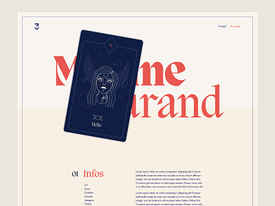Marine Durand portfolio - About page about page animation art direction clean design layout minimal motion portfolio typography ui ui design ux ux design webdesign website