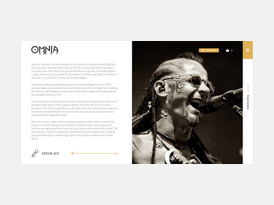 Omnia redesign - Band page band music nature ui ux webdesign