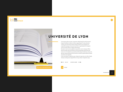Portfolio detail book detail formation portfolio ui ux webdesign yellow