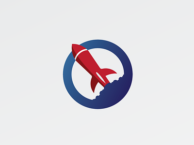 The Rocket. brand logo rocket