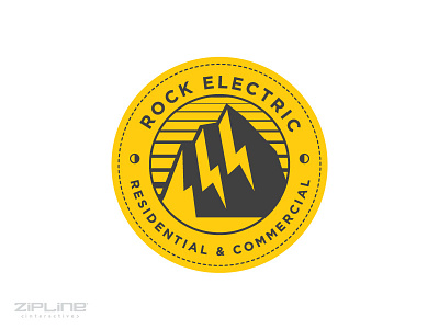 Electric Company Logo branding circle design flat illustration icon logo print visual analogy web
