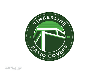 Timberline Patio Covers branding circle flat illustration logo patio