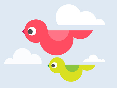 Birds of a Feather bird challenge cloud vector