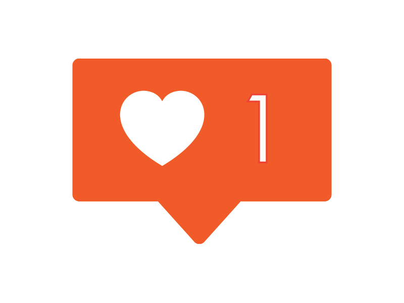 Insta Hearts animation heart illlustration instagram love media social vector