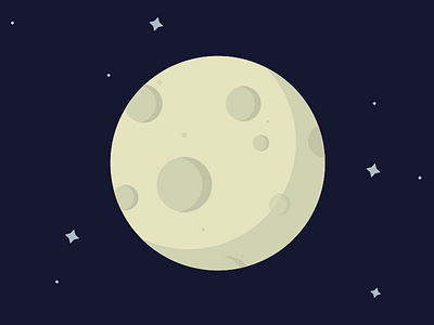 Super Moon 2016 cheese flat illustration moon space stars vector