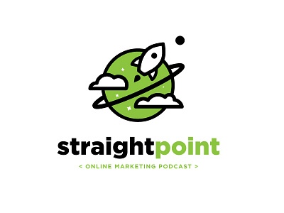 Straight Point Podcast Logo by Ashley Tew for Zipline B2B Marketing on ...