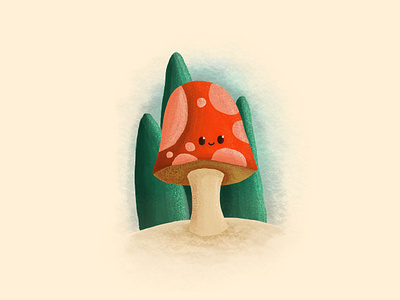 Adventure Shroom adventure design illustration kawaii mushroom procreate procreateapp