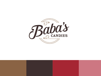 Baba's Candies Logo branding candy design illustration logo toffee typography vector