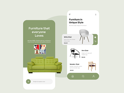 The Furniture App app branding design icon illustration logo typography ui ux vector