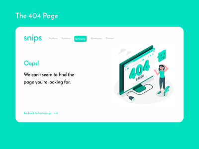 The 404 Page app branding design icon illustration logo typography ui ux vector