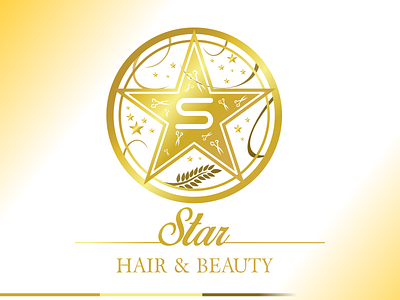 Salon logo design beauty branding bussiness logo design icon illustration logo salon star logo vector