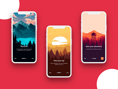 Travel App Onboarding Screens