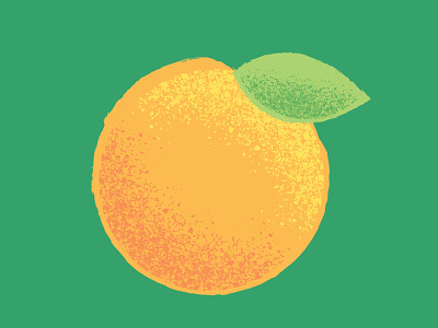 Happy Little Orange fruit illustration leaf orange vector vintage