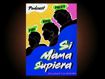 Poster for the podcast #1 in Colombia design graphic design illustration logo