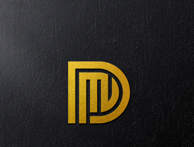 D+M monogram art branding clean design flat graphic design logo ui