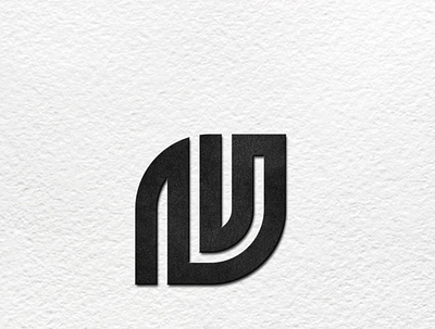 N+U monogram art branding clean design flat graphic design logo ui