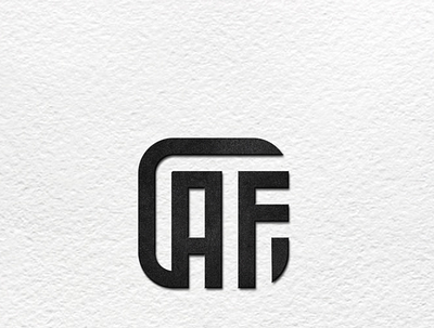 A+F monogram art branding clean design flat graphic design logo ui