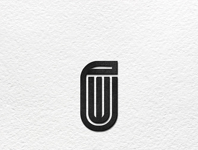 P+W monogram art branding clean design flat graphic design logo ui
