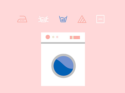 Laundry Time asset flat icon iconography icons laundry madebysidecar pink sidecar
