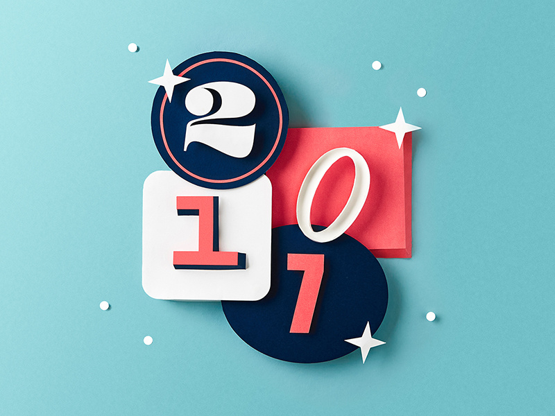 New Year, New Blog paper craft lettering typography paper 2018 2017