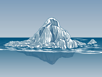 Iceberg blue ice iceberg illustration sea snow vector water