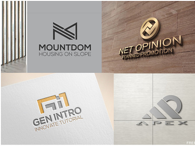 initial letter logos branding design flat graphic design illustration illustrator logo minimal minimalist minimalist logo typography vector
