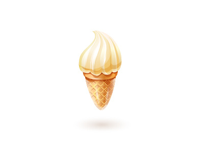 Ice cream cartoon gift ice cream icon illustration present vector