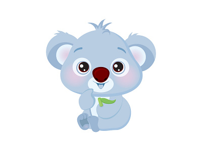 Koala abc alphabet bear cartoon cute illustration koala sweet vector