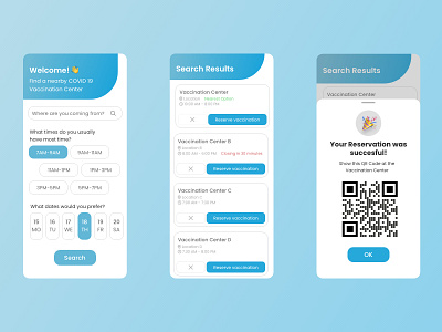 Covid-19 Vaccination App adobe xd app design food ui uidesign uiux ux xd