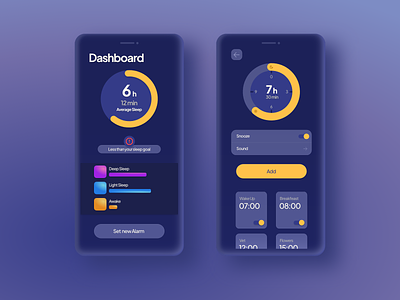 Sleep Tracking App UI Concept