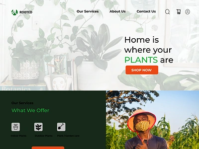 Plantshop landing page #30DaysofDesign #Day1 design ui