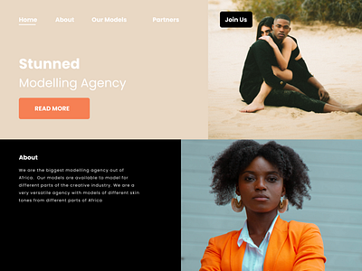 Modeling agency website concept.  #I4G30DaysOfDesign #Day2