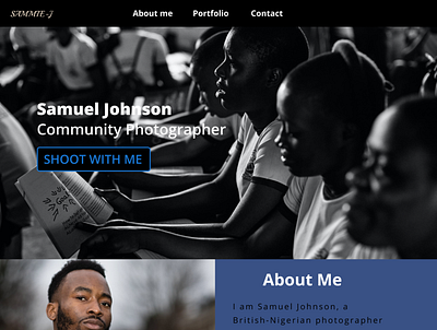 Photographer Portfolio Landing page #30DaysofDesign #Day3 design ui