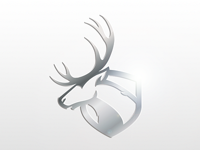 Hart & Home Logo brand branding buck crest deer hart heating and cooling logo metal shield stag symbol
